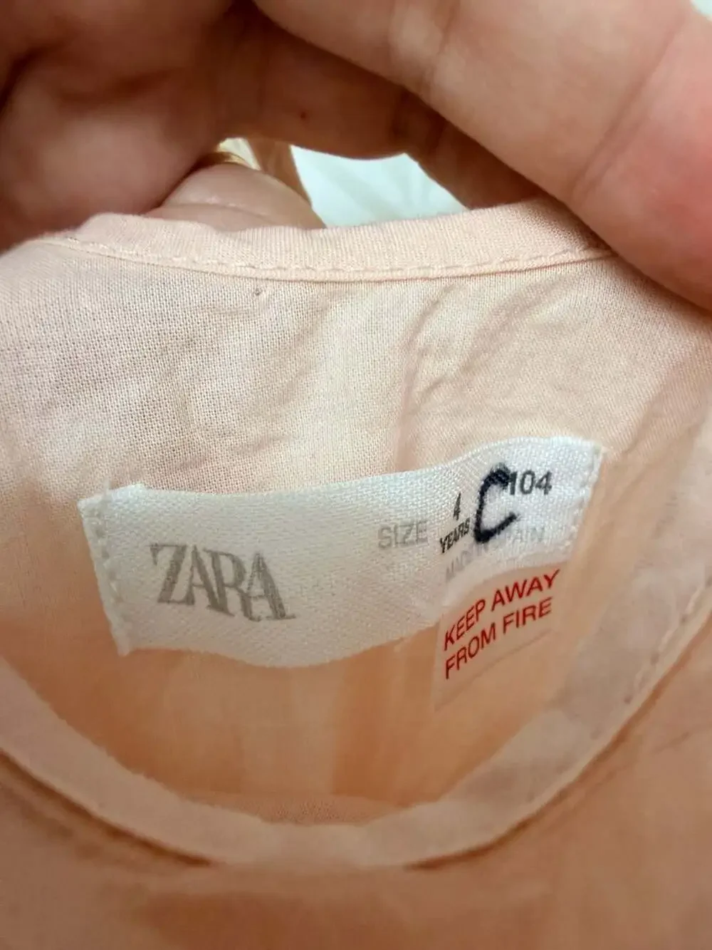 Zara Girls Pink Tulle Sleeveless Dress with Embroidered Bows 4t